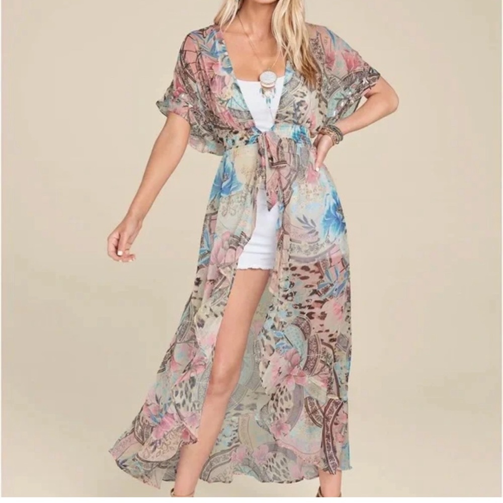 Sheer maxi top or can be used as a cover up.
KM01